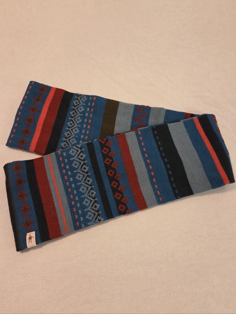 SMARTWOOL Multicolor Fair Isle Stripe 100% Merino Wool Infinity Scarf Unisex OS